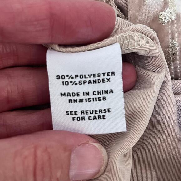 525 America Gold Velour Animal Print Sleeveless Top Size M - Picture 7 of 8